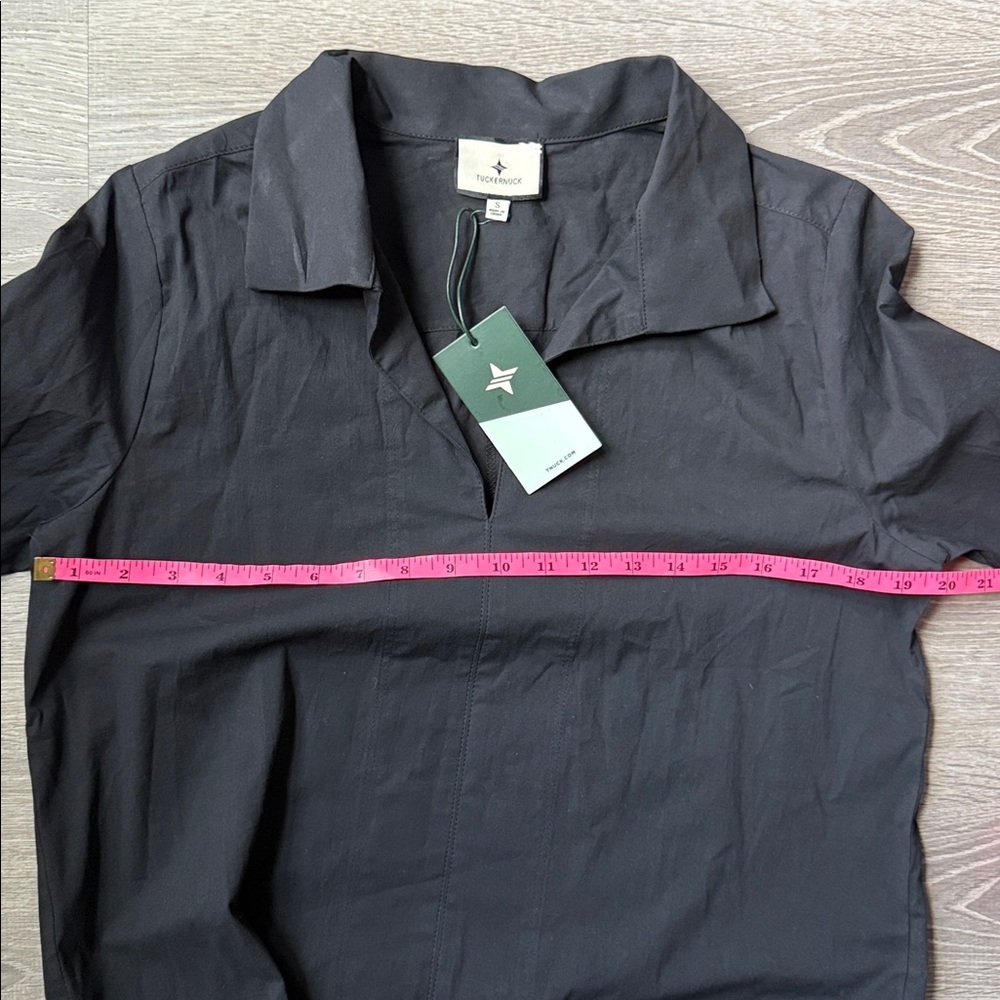NEW TUCKERNUCK Black Margot Stand Collar Blouse Small - Picture 8 of 8